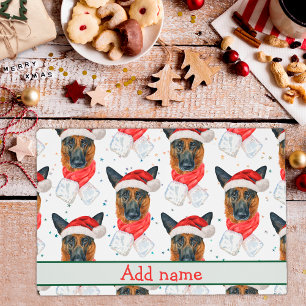 Cute German Shepherd Dog Christmas Pattern Placemat