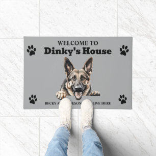 Cute German Shepherd Dog Doormat
