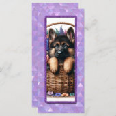 Cute German Shepherd Dog In A Basket (Front/Back)
