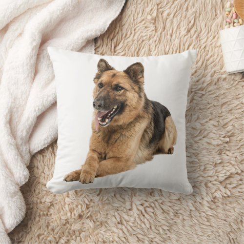 Cute German Shepherd Gift Puppy Dog   Throw Pillow