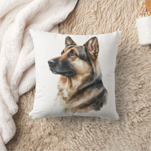 Cute German Shepherd Gift Puppy Dog Throw Pillow