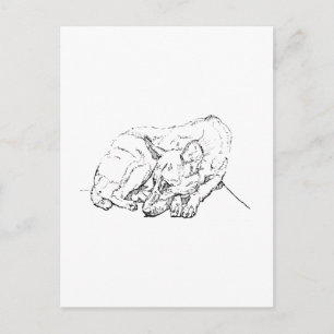 Cute German Shepherd Personalized Postcard