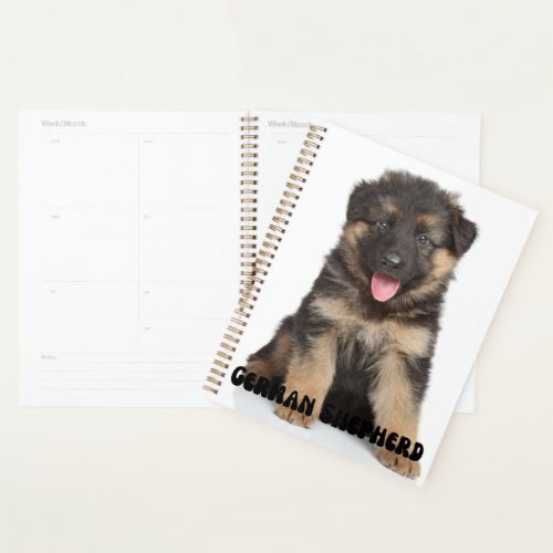 Cute German Shepherd Puppy Calendar Planner