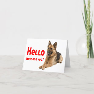 Cute German Shepherd Puppy Dog Hello Card