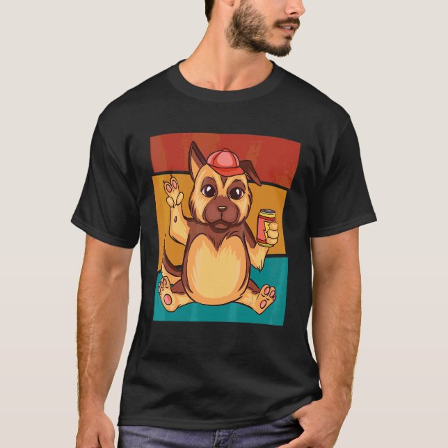 Cute German Shepherd Puppy T-Shirt (Front)
