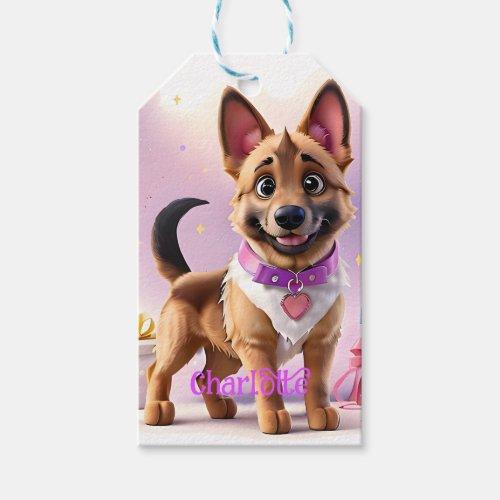 Cute German Shepherd Puppys and Gifts Special Day Gift Tags