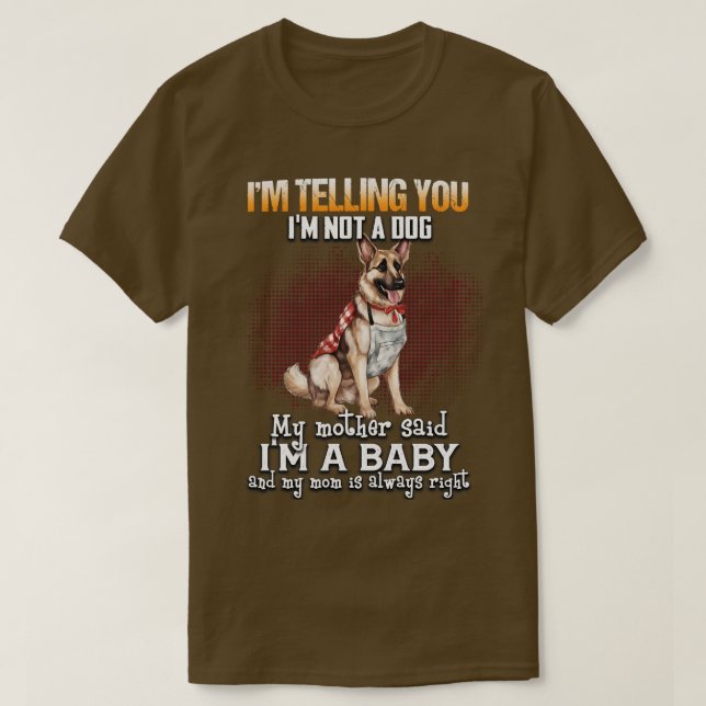 Cute German Shepherd T-Shirt (Design Front)