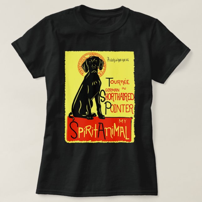 Cute German Shorthaired Pointer Dog Art German Poi T-Shirt (Design Front)