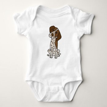 Cute German Shorthaired Pointer Puppy Dog Baby Bodysuit by Petspower at Zazzle