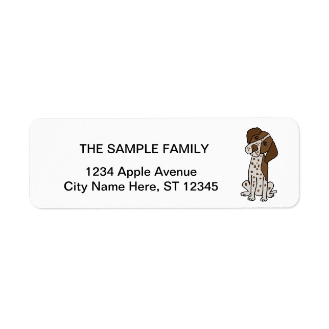 Cute German Shorthaired Pointer Puppy dog Label (Front)