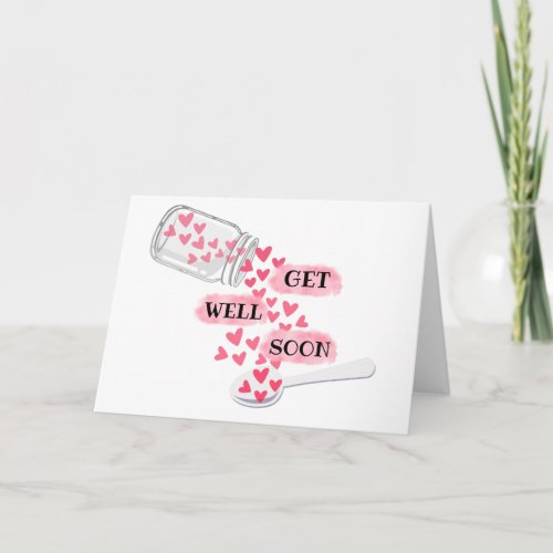 Cute Get Well Soon Folded Greeting Card