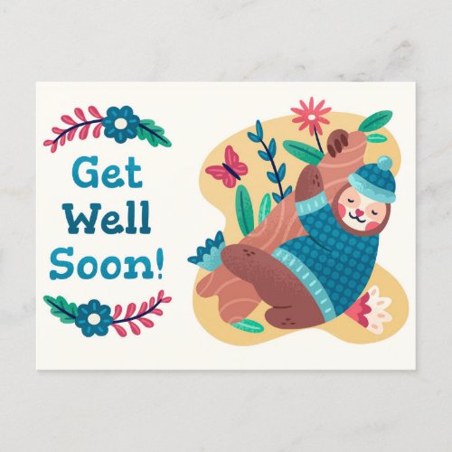 Cute Get Well Soon Postcard