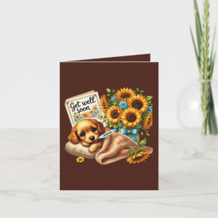 Cute get well soon puppy card