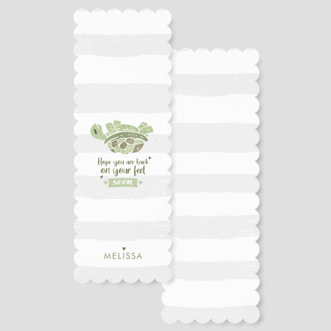 Cute Get Well Soon Wishes Custom Bookmarks (Front & Back)