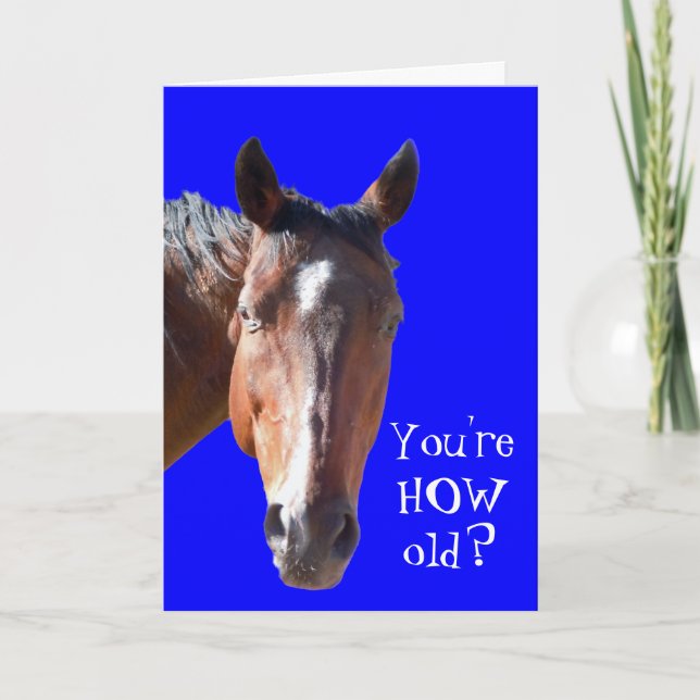 Cute Getting Older Birthday Horse Western Card (Front)