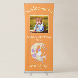 Cute Ghost 1st Birthday Halloween Welcome Sign