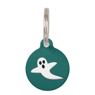 Cute Ghost Add Name Pet ID Tag