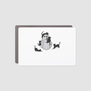 Cute Ghost and Black Cats Classic T-Shirt Car Magnet