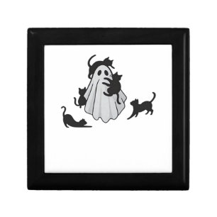 Cute Ghost and Black Cats Classic T-Shirt Gift Box