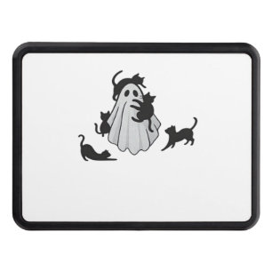 Cute Ghost and Black Cats Classic T-Shirt Hitch Cover