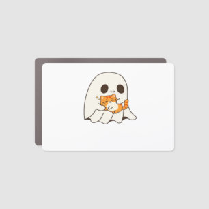Cute ghost and cat, Gift Halloween Classic T-Shirt Car Magnet