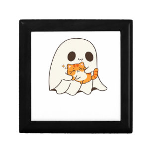 Cute ghost and cat, Gift Halloween Classic T-Shirt Gift Box