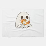 Cute ghost and cat, Gift Halloween Classic T-Shirt Kitchen Towel