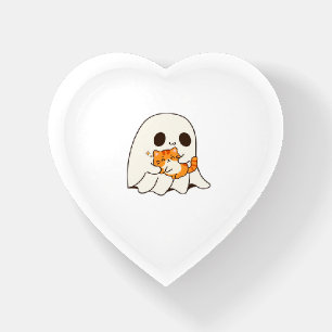 Cute ghost and cat, Gift Halloween Classic T-Shirt Paperweight