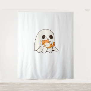 Cute ghost and cat, Gift Halloween Classic T-Shirt Tapestry