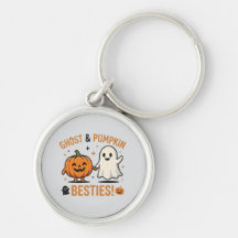 Cute Ghost and Pumpkin Besties - Spooky Friends