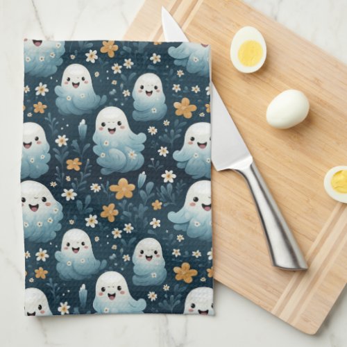 Cute Ghost Autumn Kitchen Towel