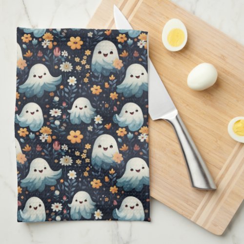 Cute Ghost Autumn Kitchen Towel