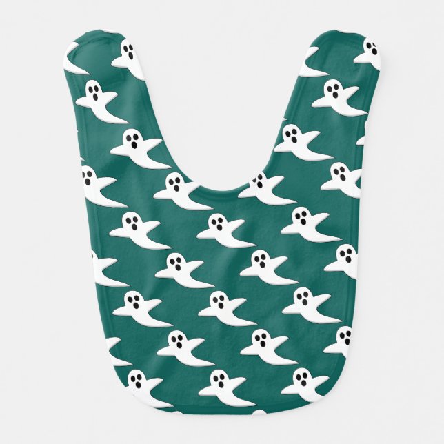 Cute Ghost Baby Bib (Front)