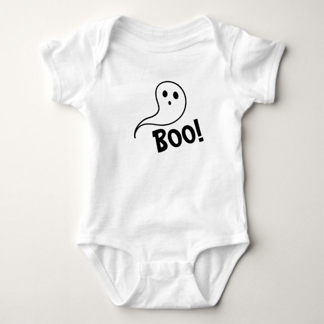 Cute Ghost Baby Bodysuit (Front)
