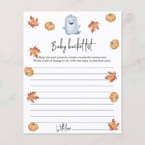 Cute ghost _ Baby bucket list
