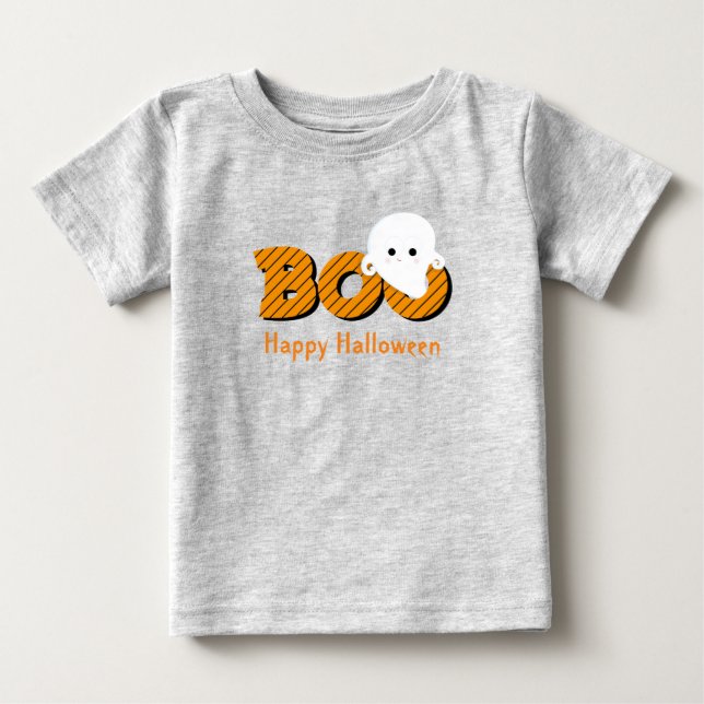 Cute Ghost Baby Happy Halloween T-Shirt (Front)