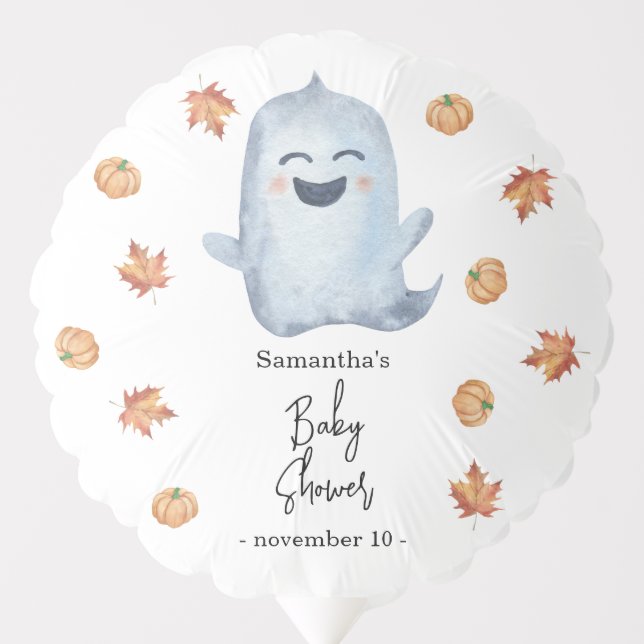 Cute ghost - baby shower balloon (Front)