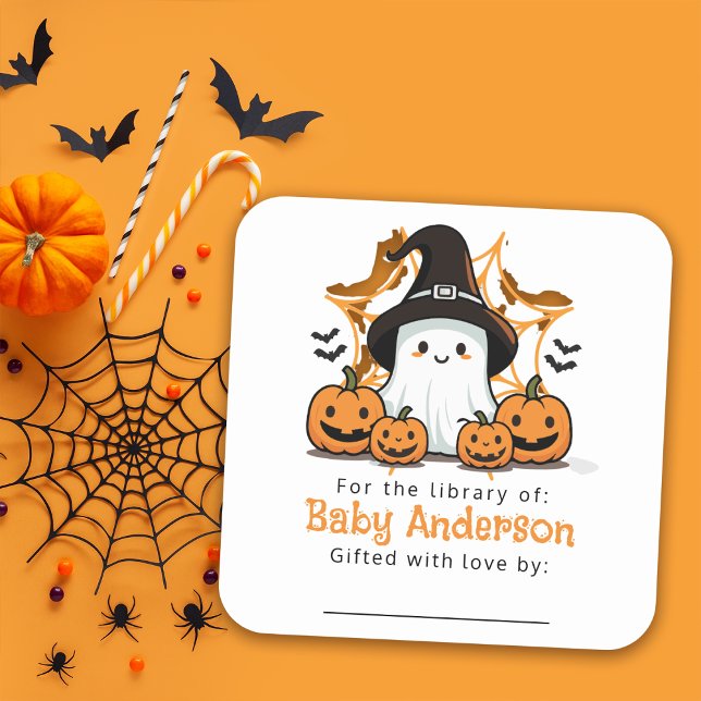 Cute Ghost Baby Shower Bookplate  (Creator Uploaded)