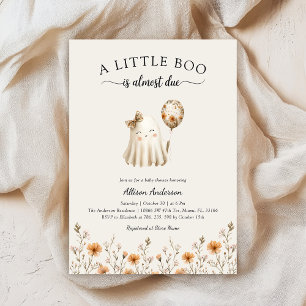Cute Ghost Baby Shower Halloween Invitation