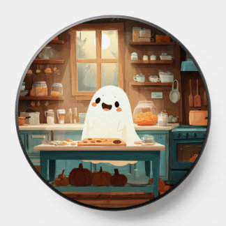 Cute Ghost Baking Cookies – Cozy Spooky PopSocket