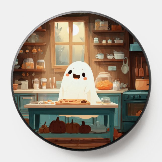 Cute Ghost Baking Cookies – Cozy Spooky PopSocket (Popsocket)