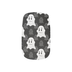 Cute Ghost Blob Design  Minx Nail Art