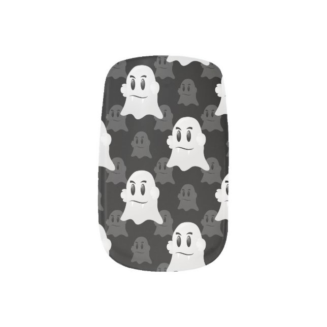 Cute Ghost Blob Design  Minx Nail Art (Left Thumb)