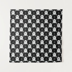 Cute Ghost Blob Design Tapestry