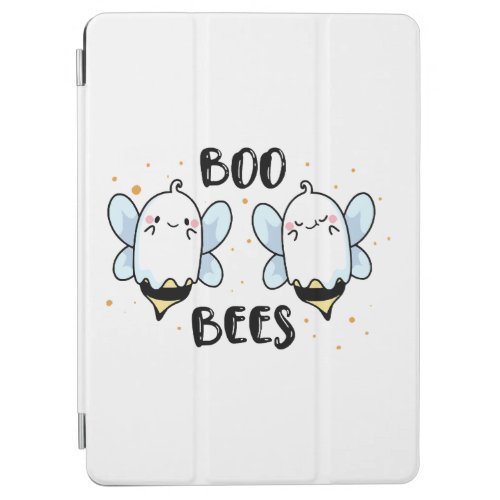 Cute Ghost Boo Bees _ Funny Halloween on white iPad Air Cover