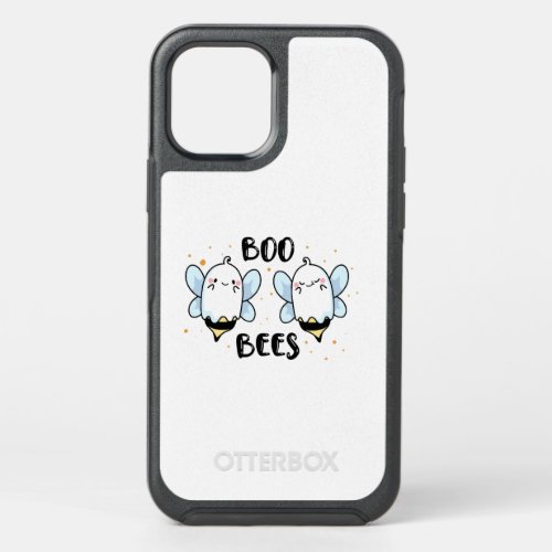 Cute Ghost Boo Bees _ Funny Halloween on white OtterBox Symmetry iPhone 12 Pro Case