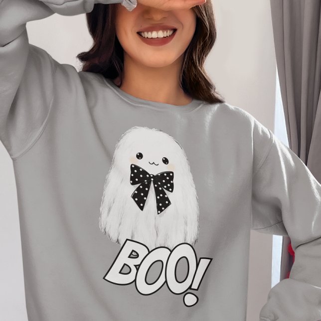 Cute Ghost Boo Furry Halloween Sweatshirt (Creator Uploaded)