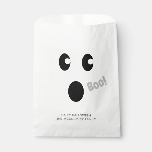 Cute Ghost Boo Halloween Party Personalized Favor Bag