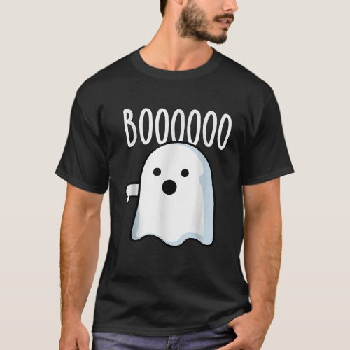 Cute Ghost Boo Thumbs Down Ghost Funny Halloween C T_Shirt