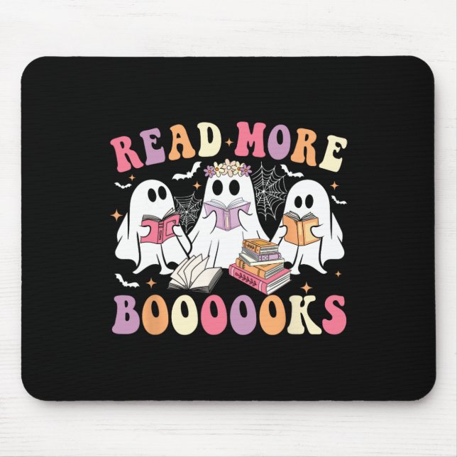 Cute Ghost Book Read More Books Funny Teachers Hal Mouse Pad (Front)